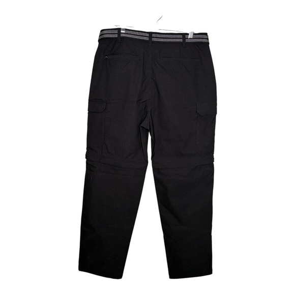 Denali black zip off convertible cargo pants shorts belted 34 32 nwot - Picture 4 of 6